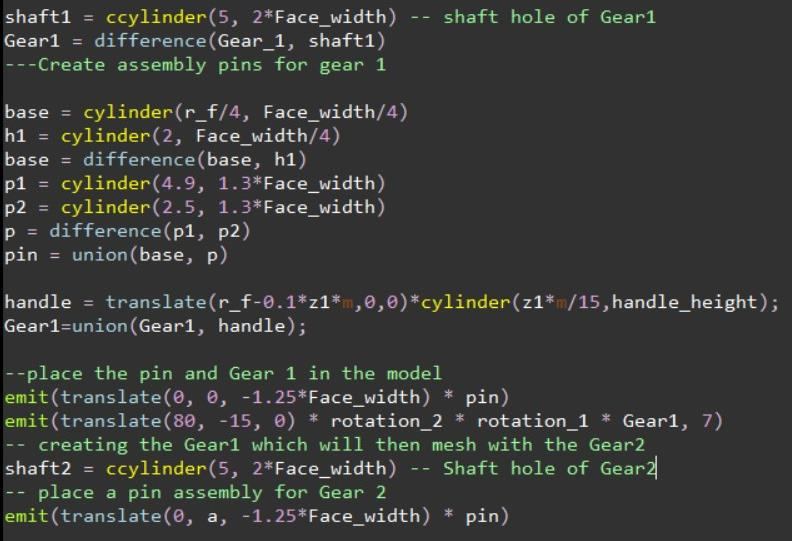Excerpt of the Lua source code