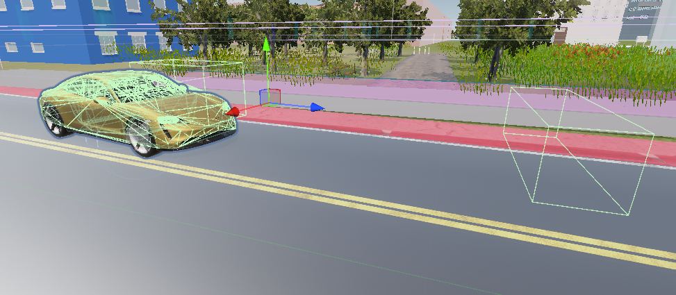 Vehicle with raycast detection zone in Unity